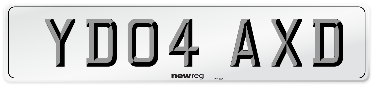 YD04 AXD Number Plate from New Reg